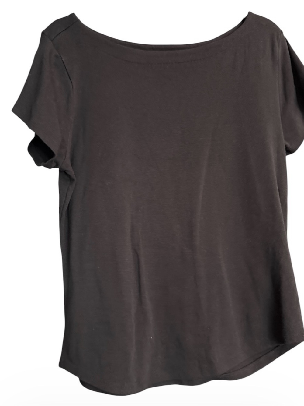 Workshop Republic Classic Scoop Neck Short Sleeve Top - Black